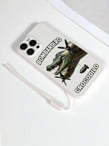 1 件灰色 TPU Tralalero Tralala 抽象鲨鱼图案防震手机壳和 1 件灰色硅胶腕带，兼容 、Android、OPPO 手机 - 彩色 - 查看 6