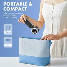 3-In-1 Handheld Turbo Cooling Fan - 5-Speed Wind Battery Powered, Up To 12 Working Hours, Portable Type-C For Outdoor Activities, Travel & Gifts - 綠色 - 查看 6