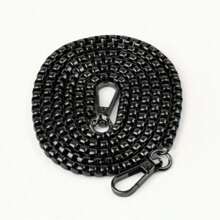 1pc 1.2m/47.2in Handbag Chain, Black Color Removable Chain With Lobster Clasp, For DIY Handbag