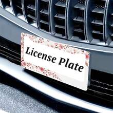 1PC Cherry TreeLicense Plate Holder, Colored License Plate Frame, Rust Proof And Waterproof Front And Rear License Plate Covers, 2-Hole Nut Set, Automotive Parts Label Holder Suitable All Vehicles - 12x6 Inch - View 6