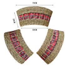 Weihnachtsbaum Kragen, landhausstil handgewebter Baumkorb als Basis Abdeckung, Bauernhaus Weihnachtsdeko Baumrock Ring, geeignet für künstliche Bäume. Von gewebten Mustern bis hin zu konischen Designs, diese Weihnachtsbaumunterlage kann zu jedem Weihnachtsbaum passen