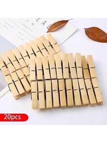 5/20/40 Pcs Photo Clothespins, Small Clothespins Natural Wooden Mini Clothespins, Mini Photo Clips Small Clothespins For Photos, Crafts, Artworks, Postcards, Home, Wedding And Party Arrangement Decorations