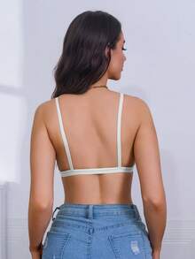 زراير أمامية مريحة مع زخرفة من الدانتيل، تصميم عصري للارتداء اليومي، تناسب جميع الأحجام وتوفر الدعم المثالي قطعة واحدة