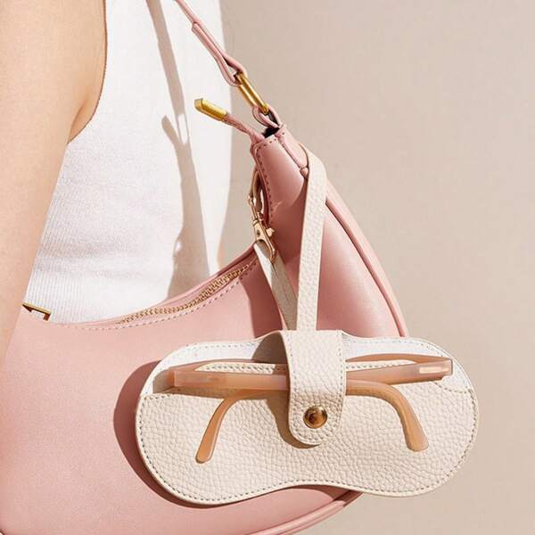 1 pieza Bolsa organizadora de gafas, estuche portátil para guardar gafas de sol, soporte de gafas versátil y a la moda, estuche de gafas para mujer, funda protectora de gafas de sol para viajes, diseño resistente y apto para viajes