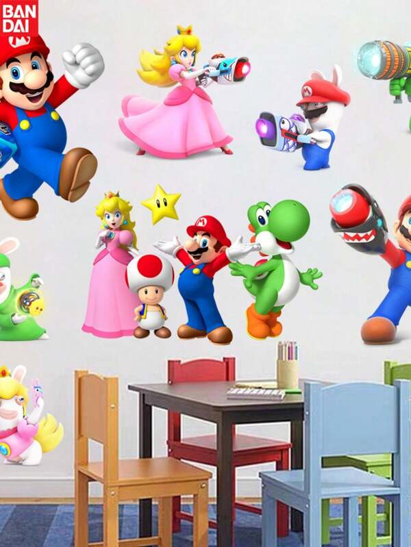 bandai Bandai, Tapete, Cartoon Wandaufkleber, 3D-Vision, Wandaufkleber und Prinzessin Cartoon Muster Aufkleber Dekoration, geeignet für Schlafzimmer, Badezimmer, Wohnzimmer, Veranda, Heim Dekoration Wandaufkleber, ablösbare Wandaufkleber, Wanddekoration Aufkleber, perfekte Party Geschenke & Geburtstags Überraschungsgeschenke, ideale Wahl für Weihnachten, Halloween, Thanksgiving Geschenke. Tapete Raumdekoration Küche Wohnzimmer Dekoration