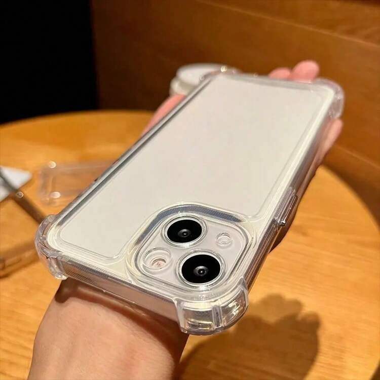 Funda de teléfono transparente y resistente a caídas, compatible con iPhone, Galaxy, Redmi, Honor y otros teléfonos, diseño minimalista de unicolor claro de TPU a prueba de golpes, resistente al agua y a los arañazos - transparente - Añade 3