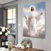 1pc, Religious Jesus Christ Canvas Wall Art Print - Inspirational Figure Painting For Home Decor -  Christian Art With Solid Wood Frame - Ready To Hang - Nhiều màu - Xem 4