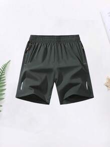 4pcs/Set Men's Reflective Stripe Drawstring Waist Shorts, Disposable Package With Various Colors, Suitable For Running, Hiking, Fitness, Outdoor Sports