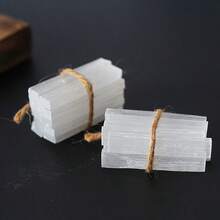 5/10/20pcs Natural Selenite Stick Chips, Natural Selenite Crystal Sticks, Gypsum White Quartz Wands, Raw White Quartz Gypsum Mineral Specimen Points For Meditation, Decorative Display - White - View 6