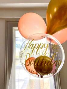 1 قطعة كرة شفافة شخصية 2025، بالونات عيد ميلاد سعيد شخصية، هدايا بالونات بوبو، تخصيص كامل باللون الشخصي، خيارات متعددة للحجم، بدون ترتر، مناسبة لحفلات الأعياد والأعراس وديكور الحفلات وأركان التصوير الفوتوغرافي والديكور الجوي وأنشطة الفن للأطفال - شفاف 2 - مشاهدة 4