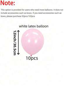 92 stuks/set De combinatie van witte en roze latex ballonnen en strikken kan worden gecombineerd met eenvoudige decoraties in Boheemse stijl met linten voor verjaardagen, bruiloften, feesten, geslacht onthullende decoraties, Hawaiiaanse feesten, badfeestjes, verschillende feestdecoraties