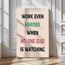 1pc Motivational Canvas Wall Art Inspirational Wall Decor For Office Canvas For Home Decor Gym Posters Decorations Office Quotes Gifts Wall Art Forliving Room Bedroom 13 - 玫瑰金 - 查看 2
