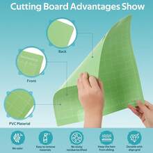 优质 6 件套 12x12 英寸雕刻机切割垫，具有 4 种粘度 - 高精度防滑垫，适用于激光雕刻、乙烯基切割和工艺品 - 耐用、自愈表面，保护工作台 - 网状粘合防滑切割垫，适用于工艺品、绗缝、缝纫、剪贴簿和所有艺术，非常适合 DIY 工艺品和纸雕，保护您的工作表面 - 綠色 - 查看 6