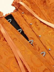 Jutrisujo Corsé de encaje con realce, talla grande, gótico, bustier, princesa, para mujer - 819-Oro - Ver 6