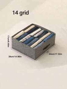 1pc- Gray Fabric Drawer-Type Separate Storage Box, Clothes And Trousers Separate Storage Box, Which Can Be Used To Store And Organize Underwear, Trousers And Ties, And The Wardrobe Drawer Styles Are Layered And Arranged In Baskets.