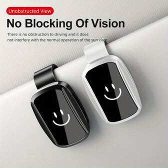 Car Essential: Upgraded Car Glasses Clip For All Vehicle Models, Effortless One-Hand Installation, Stylish Minimalist White With Glossy Finish, Perfect Safe Storage Of Sunglasses And Eyeglasses, Ideal For Road Trips, Daily Commutes, And Family Outings, Enhance Your Driving Experience With This Must-Have Accessory For Every Car Owner, Perfect Gift For Car Enthusiasts And Practical Solution For Organized Interiors.