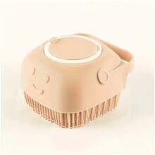 Multi-Color Silicone Pet Shampoo Brush With Built-In Dispenser - Gentle Massage Bath Comb For Dogs And Cats, No Battery Required