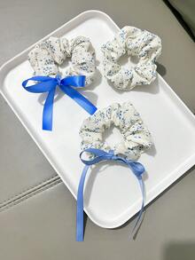 3件装女士缎面镶钻宽发圈，优雅精致，弹性极佳，不伤发，基础款时尚发圈，尽显奢华高端质感，适合日常打造优雅发髻和扎马尾辫。