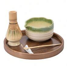 5pcs/Set Song Dynasty Green Tea Bowl, Matcha Whisk, Matcha Scoop, Matcha Stirrer, Kiln Changing Tea Ceremony Tools Set - Multicolor - View 5