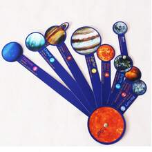 hoojojo 8 Pcs/Set Planets Solar System Cards, Geography Learning Tools, Planet Recognition Game, Interactive Flashcards, Classroom Activities, Teaching Aids, Back To School Supplies, Montessori, Space Education - Multicolor - View 9