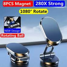Rotatable Magnetic Car Phone Holder Magnet Smartphone Support GPS Foldable Phone Bracket In Car For