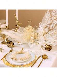 [Individuals metálicos] Conjunto de 100 jogos americanos descartáveis, 13 polegadas, redondo, malha metálica prensada, caminho de mesa de malha fina metálica para decoração de casa, mesa de jantar, casamento, festa de aniversário