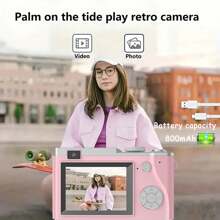 Appareil photo numérique HD, enregistrement vidéo 48MP et 1080P, appareil photo compact de 2,4 pouces avec carte 32 Go, parfait pour les enfants et les étudiants, excellent cadeau pour un usage extérieur et quotidien