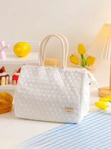 1pc Customized Thick Aluminum Foil Lunch Bag, Portable Insulated Cooler Bag With Multiple Pockets, Waterproof Handbag For Students, Office Workers, Outdoor Activities, Picnics - Suitable As Mother's Day, Valentine's Day, Nurses Day, Teacher's Day, Christmas, Back To School Gift, Women's Birthday Gift