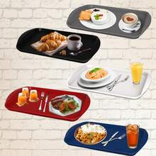 Kit com 12 Bandejas Multiuso Retangular 44x30,7 cm Resistente Restaurante Self Service Fast Food - Vermelho - Visão 7
