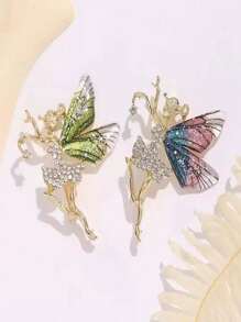 1pc Enamel Butterfly Brooch, Elegant Fashion Accessory For Women, Suitable For Jackets, Sweaters Backpack For School