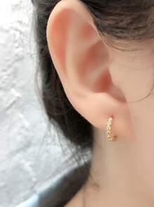 1 par de brincos redondos de prata esterlina 925 com bolinhas, conjunto de joias femininas hipoalergênicas, simples e modernas, com zircônias cúbicas, adequado para uso casual diário, caixa de presente incluída