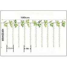1PC Wisteria Hanging Flowers 70.87in Artificial Wisteria Vine Silk Wisteria Flowers Garland For Wedding Arch Party Garden Home Decor Wall Decor Easter Gift - Pink - View 11