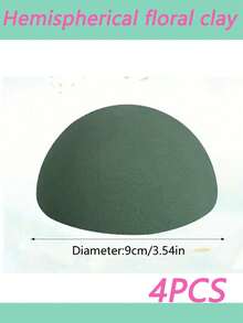 4 bucăți de spumă florală rotundă emisferică, fabricată din material poliester durabil, potrivită pentru realizarea de buchete de flori proaspete și flori artificiale, ideală pentru decorarea casei, a petrecerilor și a evenimentelor