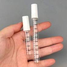 5 件 5ml 和 10ml 香水喷雾瓶，便携式迷你样品喷雾，可再填充高端雕刻玻璃滗水瓶 - 無色 - 查看 5