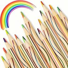 30 支鲜艳彩虹彩色铅笔 - 非常适合艺术和写作，适合学生和办公室使用，非常适合圣诞袜或情人节礼物学校用品，返校