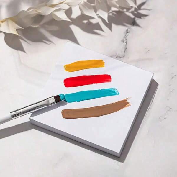 50pcs Double-Sided Thick Disposable Nail Art Palette, Portable Nail Polish Color Mixing Blending Paper,Nail Supplies,Nail Tools,Nail Art Tools,Back To School,Nails,Nail Tools For Press On Nails