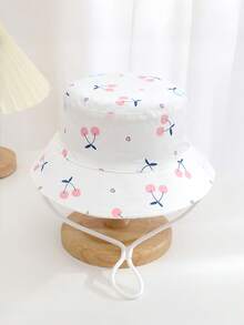 1pc Kids Cute Cartoon Print Bucket Hat, Boys Girls Sun Protection Bucket Hat - 1PC - View 5