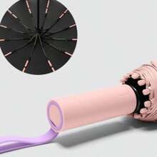 72-Bone Ultra-Strong Windproof Rainproof Automatic Umbrella, Large UV Protection Folding Umbrella, Unisex Umbrella (Strap Color Random)