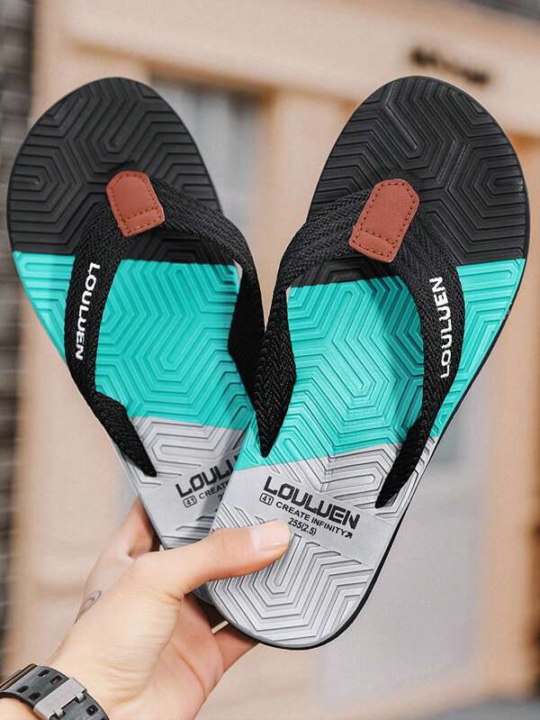 1 Pair Summer Fashion Men Lightweight Massage Casual Breathable Indoor Flip Flop Outdoor Slippers