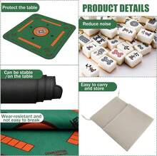 Mahjong Mat, Noise Reduction Non-Slip Mahjong Mat For Table, 32.4 * 32.4 Inch Mahjong Table Mat For Poker, Board Table Mat, Dominoes, Tile,Card Games (Green) - Mint Green - View 2