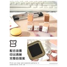 一盒36枚 幸运印章 木质印章 手册印章 跨境字母数字儿童印章 DIY手册印章 学校用品，返校 - 彩色 - 查看 2