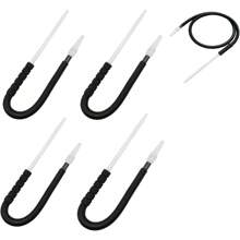 2-częściowa regulowana, wielokrotnego użytku szklana fajka wodna z akrylową/plastikową główką - idealna na imprezy i do barów bez prądu Regulowana długość Arabska słomka do palenia Szklana fajka wodna Uchwyt Akcesoria Bar