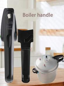 2pcs Black Pot Side Handles - Pressure Cooker, Steamer, Sauce Pot, Ear Replacement, Single Hole, Short Side Handle - Kitchen Cookware Accessories, Pot Accessories (Friendly Reminder: Please Confirm The Size Before Purchasing To Ensure It Fits)