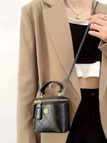 1pc 1.2m/47.2in Handbag Chain, Black Color Removable Chain With Lobster Clasp, For DIY Handbag