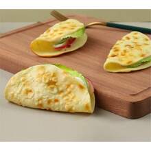 3Pcs Realistic Pancake Taco Fake Burrito Dessert Model For Decoration Display PropsW10