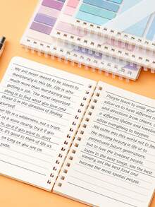 便利贴和笔记本一体式组合套装，使用方便。采用柔和优雅的莫兰迪色，适合学生使用。笔记本采用ins风设计，可用作学生留言板或办公室便签。适合学校、办公室、中小学生、男生女生以及上班族。也是开学季的一份好礼物。,学校用品,返校季 - 彩色 - 查看 4