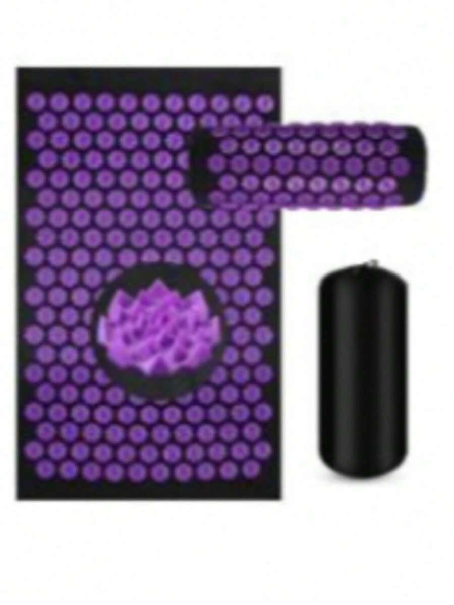Acupressure Yoga Mat Kuznetsov's Applicator Cushion Sensi Massage Body Needles With Spikes Pillow Foot Massager Fitness Pilates - Purple - View 1