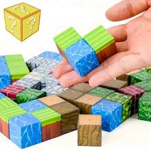 Blocos de Construção Magnéticos - 60/120/200 peças de peças magnéticas, para crianças a partir de 3 anos, brinquedos Montessori, cubos magnéticos, ímãs sensoriais educacionais STEM para pré-escola, para meninos e meninas - Multicolorido - Ver 2