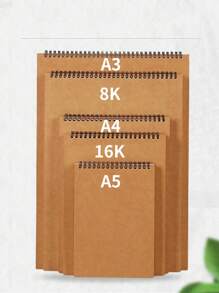 1pc A5 Size Blank Sketch Pad, 30 Sheets, Suitable For Students