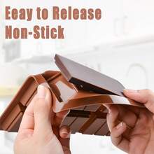Chocolate Bar Molds Deep Silicone Break-Apart Chocolate Nonstick Protein And Energy Thick Candy Bar Wax Melt 1 Pack Shape